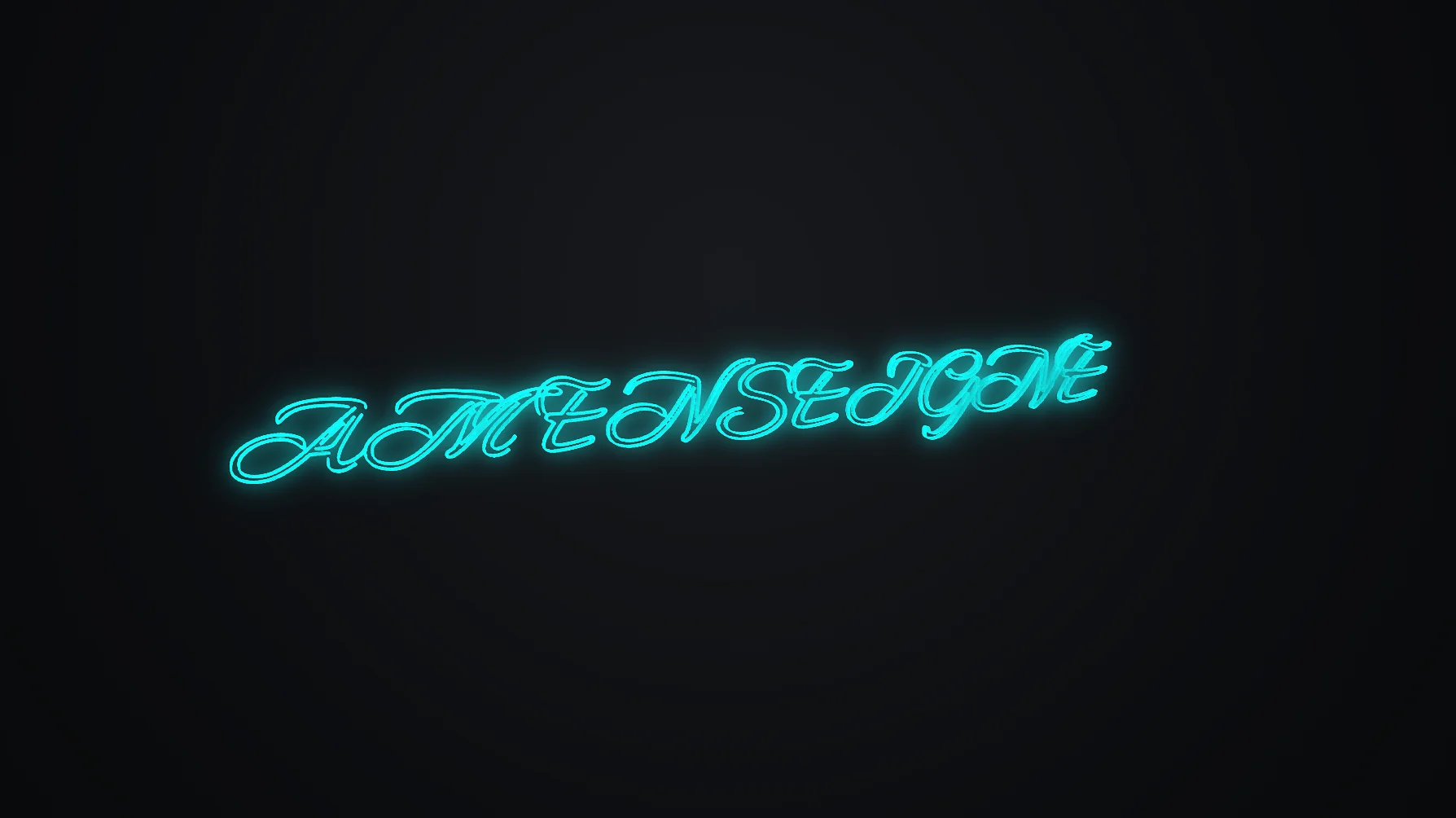 Aperçu du configurateur : enseigne lumineuse en néon turquoise